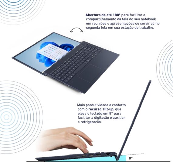 Notebook vaio fe 16 amd® ryzen 5-5625u windows 11 home 12gb 512gb ssd 16 "ips wuxga antirreflexo - cinza grafite - Image 5