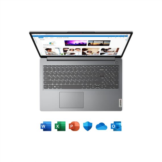 Notebook Lenovo Ideapad 1i Intel Celeron + Microsoft 365 Pessoal 4GB 128GB SSD W11 15,6 "82VX0001BR Prata Prata - Image 3