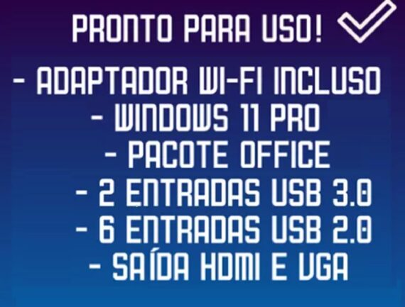 Mini Desktop Intel Core I7 16gb Ram Ssd 480gb+monitor 21"+teclado e mouse +caixa de som+wifi usb+Windows 11+ office 2024 +adptador BLuetooh - Image 5