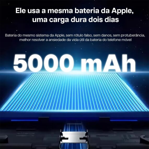 Carregador Magnético Portátil Power Bank 5000mah Sem Fio por Indução - Compatível com Todo Celular com Carregamento Magnético Leve Fino ® 20w Turbo Compacto (5000 mAh) - Image 5