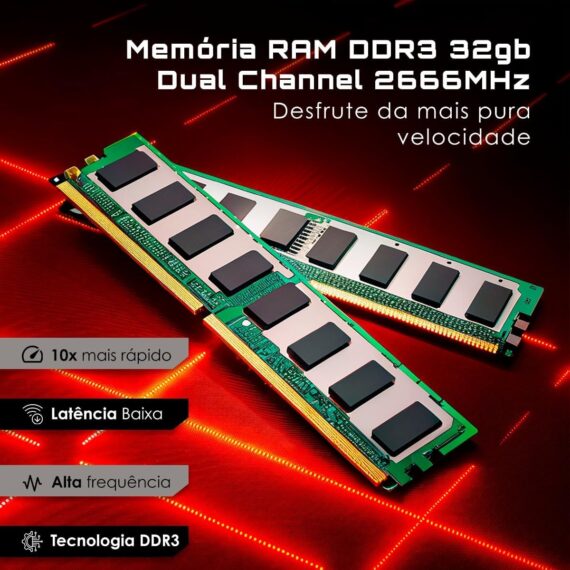 PC Gamer Completo AMD Ryzen 5 5600GT 32GB DDR4 SSD 1TB Monitor 21,5 "Kit Gamer Fonte 500W Strong Tech - Image 5
