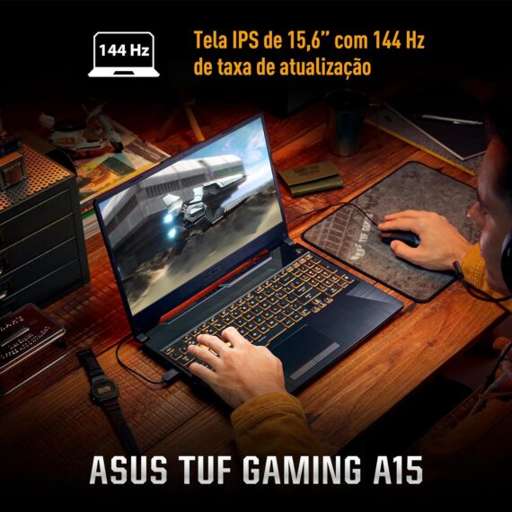 Notebook Asus TUF Gaming A15, RTX 3050, AMD RYZEN 7, 16 GB, 512 GB SSD, W11 Home, Tela 15.6 '' FHD, Graphite Black - FA506NCR -HN088W - Image 4