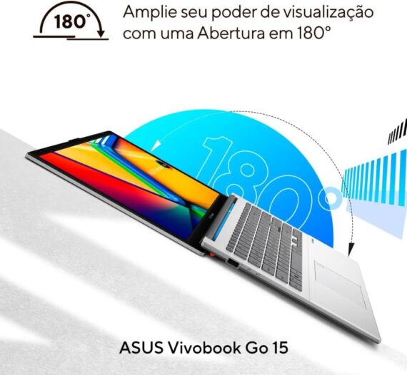 Notebook Asus Vivobook Go 15 Intel Core i3, 4 GB 256 GB SSD, W11 Home, Tela 15,6 "FHD, Silver Cool - E1504GA -NJ441W - Image 4