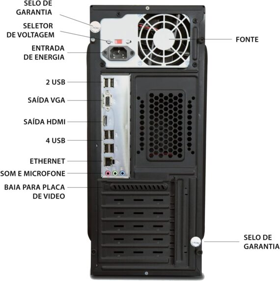 Computador PC Gamer Completo Intel Core i7 16GB SSD 480GB Monitor 19 Kit Gamer Strong Tech - Image 5