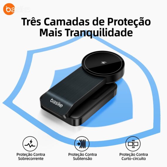 Carregador Sem Fio 3 em 1 15W Dobrável Rápido, Estação Indução Wireless, Compatível com iPhone, iWatch e AirPods, WXC149-preto - Image 5