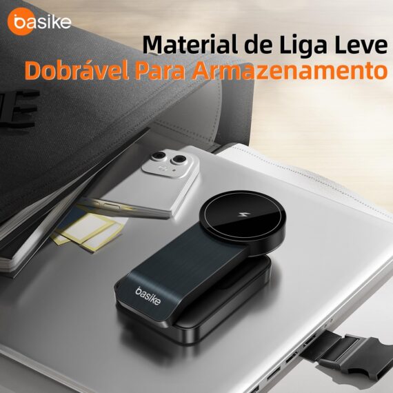 Carregador Sem Fio 3 em 1 15W Dobrável Rápido, Estação Indução Wireless, Compatível com iPhone, iWatch e AirPods, WXC149-preto - Image 6