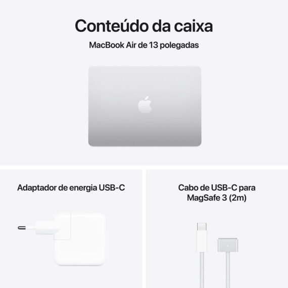 Apple 2025 MacBook Air (de 13 polegadas, Processador M4 da Apple com CPU 10‑core e GPU 8‑core, 16GB Memória unificada, 256 GB) - Prateado - Image 6