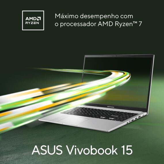 Notebook Asus Vivobook 15, AMD Ryzen 7, 16 GB SSD, 512 GB, Keedos, 15,6 '' LED, LED legal - M1502YA -NJ495 - Image 4