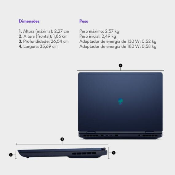 Gamer Alienware Aurora AC16-C5210H-A10-Intel Core 5, NVIDIA RTX 3050, 16 GB RAM, 512 GB SSD, LED Full HD 120Hz, Windows 11 - Image 4