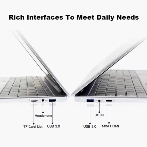 Notebook Huitbat TK-N509, Intel Celeron 4-Core 16GB RAM 512GB SSD, Intel UHD Graphics, Windows 11 Pro, Tela 15,6" Full HD LED, Reconhecimento de Impressão Digital, 1.55kg Prata - Image 4