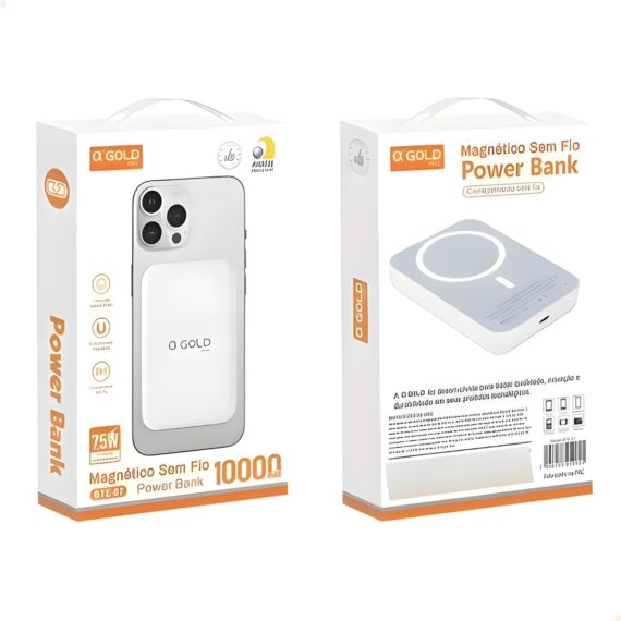 Carregador Portátil Magnético por Indução 10.000mAh – Power Bank Premium com Carregamento Rápido, Sem Fio, Compatível com iPhones MagSafe (XR, 11, 12, 13, 14, 15, 16 e Pro, Pro Max e Plus) - Image 6
