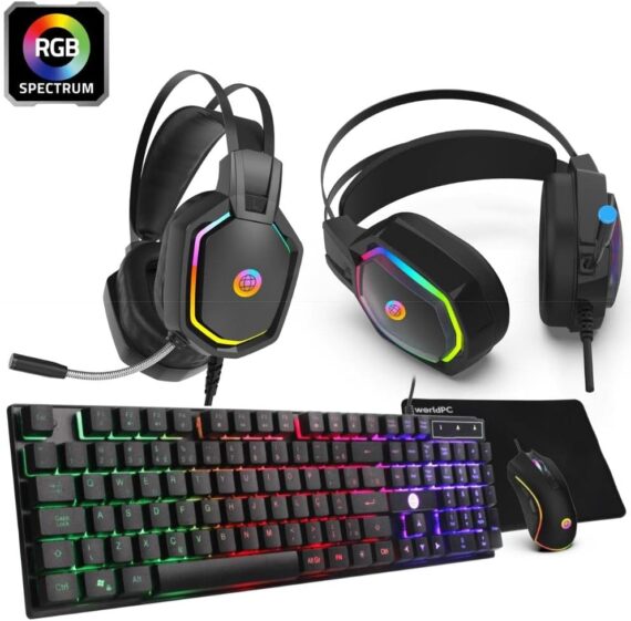 3Green Technology Computador Gamer Completo RGB Intel Core i5 8GB SSD 480GB Kit Gamer com HOEDSET monitor 20 '' Windows 10 Premium Preto - Image 4