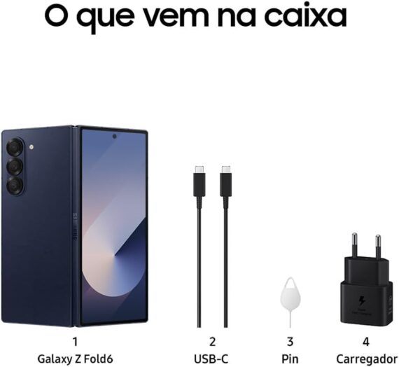 Smartphone Samsung Galaxy Z Fold6 512GB 5G, 12 GB RAM TELA 7.60 - AZUL - Image 3