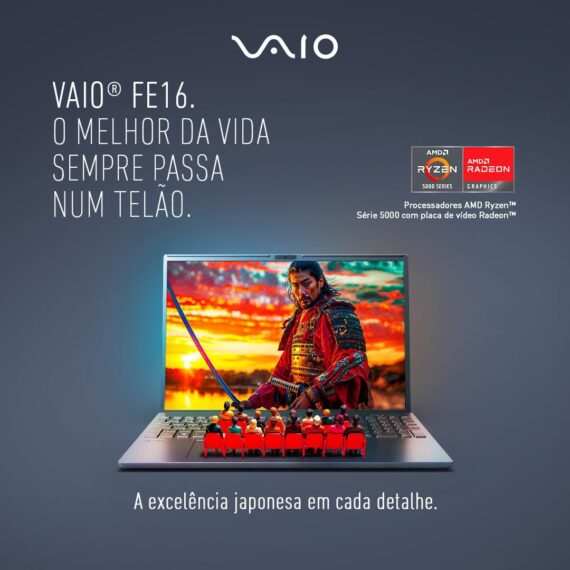 Notebook VAIO FE16 AMD Ryzen 5-5625U Linux 24GB RAM 512GB SSD Wi-Fi 6 Tela 16'' IPS WUXGA Antirreflexo - Cinza Grafite - VJFE69F11X-B1111H - Permite upgrade de memória RAM e SSD - Image 11