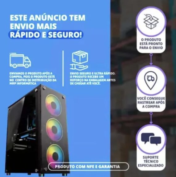PC Gamer Completo I7 3,4GHz 16GB SSD 480GB Monitor 19 - Image 5