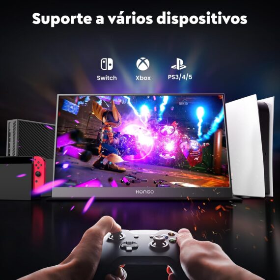 Monitor portátil de 15.6", monitor portátil para laptop 100% sRGB FHD 1080p, tela IPS para cuidados com os olhos para escritório e entretenimento - Image 6