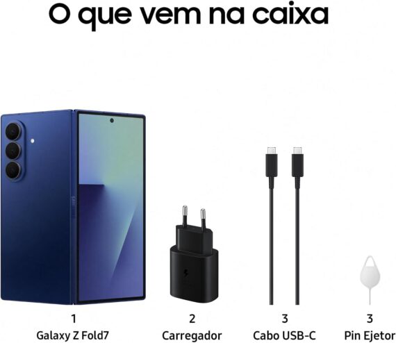 Celular Samsung Galaxy Z Fold7 1TB, 16GB RAM Tela 8.0" - Azul - Image 8
