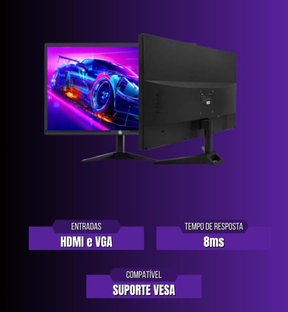 Monitore Gamer 19 "75Hz HD+ LED IPS Widescreen FreeSync HDMI VGA VESA ORIGINAL - Image 4