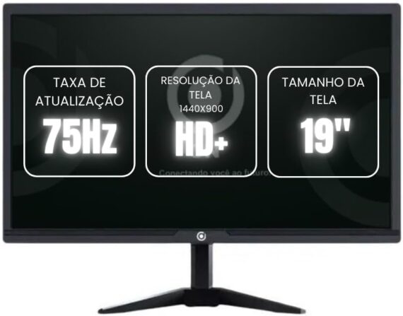 Monitore Gamer 19 "75Hz HD+ LED IPS Widescreen FreeSync HDMI VGA VESA ORIGINAL - Image 5