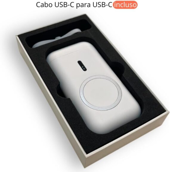 Carregador por Indução Power Bank Turbo 8000mAh 3 em 1 com Fone De Ouvido Sem Fio Bluetooth Compatível iPhone Android Redução de Ruído Design Ergonômico - Image 6