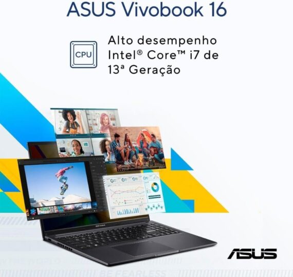 Notebook Asus Vivobook 16 X1605VA Intel Core i7 1355U 16GB RAM 1TB SSD Windows 11 Tela 16 ”IPS FHD LECO Silver - MB764W - Image 4