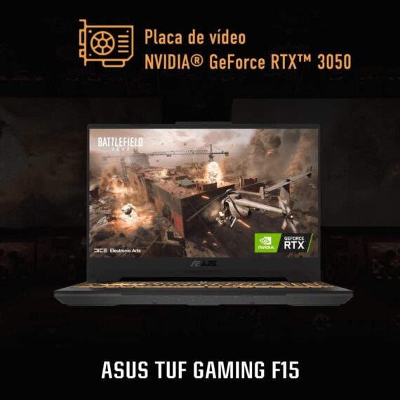 Notebook Asus TUF Gaming F15, Intel Core i5, 16 GB, 512 GB SSD, Keeps, RTX3050, Tela 15,6 "FHD, Mecha Gray - FX507ZC4 -HN232 - Image 3
