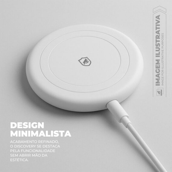 Gshield Carregador Sem Fio Wireless Discovery 3 em 1 Tipo C + Adaptador USB A, 15W Carregamento Rápido, Compatível com iPhone, Apple Watch e Airpods, Branco - Image 7