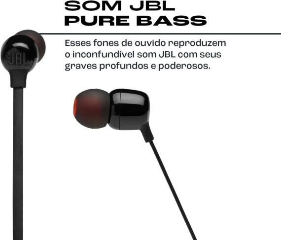 JBL, Fone de Ouvido Bluetooth, Tune 125BT, Intra Auricular, Sem Fio, Microfone Integrado - Preto - Image 2