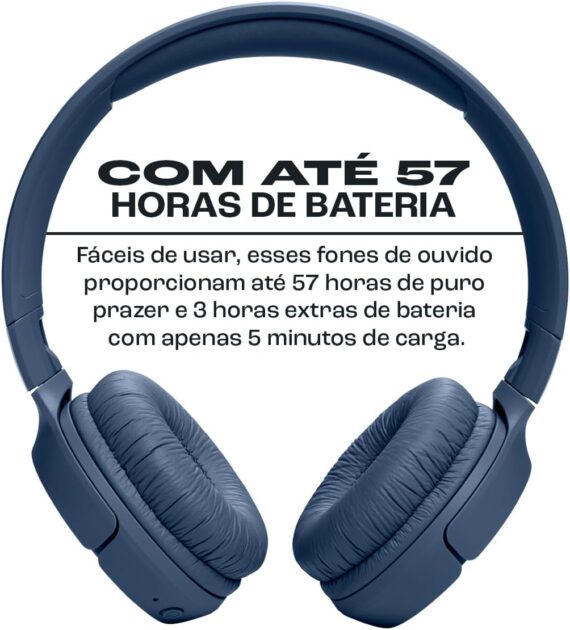 JBL, Fone de Ouvido Bluetooth, Tune 520BT, On-ear, Sem Fio - Azul - Image 2