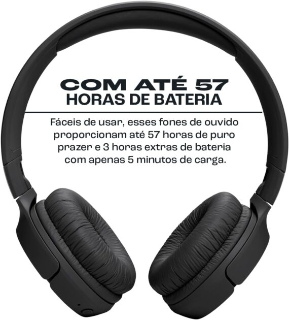 JBL, Fone de Ouvido On ear, Headphone, Tune 520BT, Sem Fio - Preto - Image 2