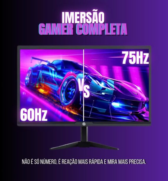 Monitore Gamer 19 "75Hz HD+ LED IPS Widescreen FreeSync HDMI VGA VESA ORIGINAL - Image 2