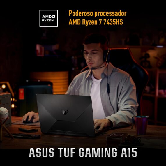 Notebook Asus TUF Gaming A15, RTX 3050, AMD RYZEN 7, 16 GB, 512 GB SSD, W11 Home, Tela 15.6 '' FHD, Graphite Black - FA506NCR -HN088W - Image 2
