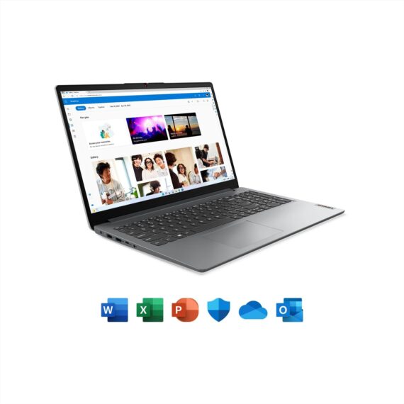 Notebook Lenovo Ideapad 1i Intel Celeron + Microsoft 365 Pessoal 4GB 128GB SSD W11 15,6 "82VX0001BR Prata Prata - Image 2