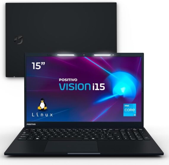 Notebook Positivo Vision I15 Lumina Bar I3 -N300 8GB 256GB SSD TELA 15 "Full HD Antirreflexo Linux - Preto - Image 2