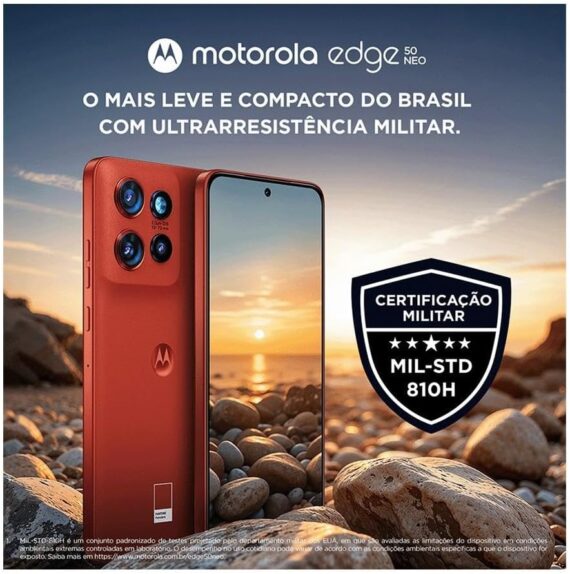 Smartphone Motorola Edge 50 Neo 5G - 256 GB 16 GB (RAM de 8 GB+8 GB de RAM) 50MP Câmera Sony Moto AI UltrarreSistencia Militar Mocha Mousse - Couro vegano - Image 2