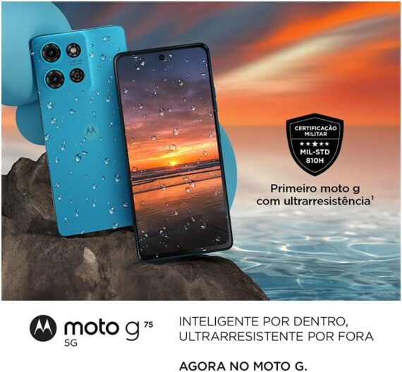 Smartphone Motorola Moto g75 5G - 256GB 16GB (8GB RAM+8GB Ram Boost) e 50MP Sony Lytia 600 Camera Moto AI Ultrarresistencia militar - Cinza - Image 2