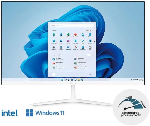Tudo em um Ultra, com Windows 11 Home, Intel Celeron 4GB 120GB SSD + Microsoft 365 Pessoal + 1TB Na NuVem Branco- Ub830 - Image 2
